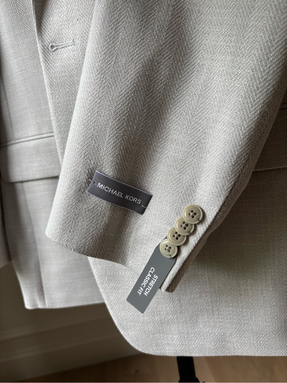 Michael Kors Light Cream Men's Sport Coat Blazer - Picture 5 of 10